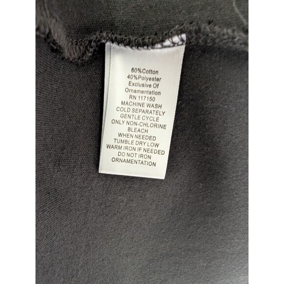 Quacker Factory Womens 3X Tank Top Black Gold Trim Rhinestone Grommet‎ Stretch - Picture 4 of 6